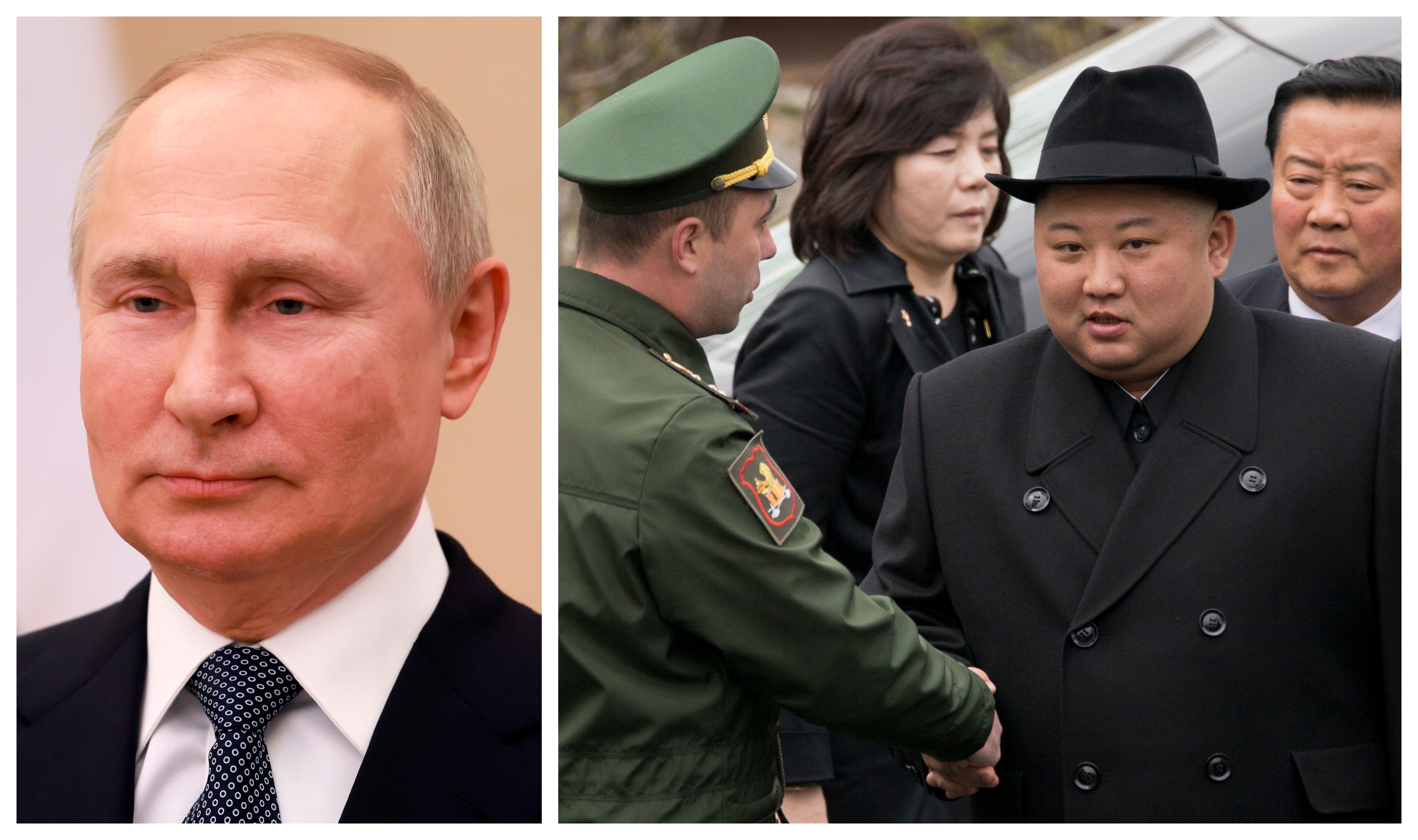 Kriget i Ukraina, Kim Jong-Un, Vladimir Putin
